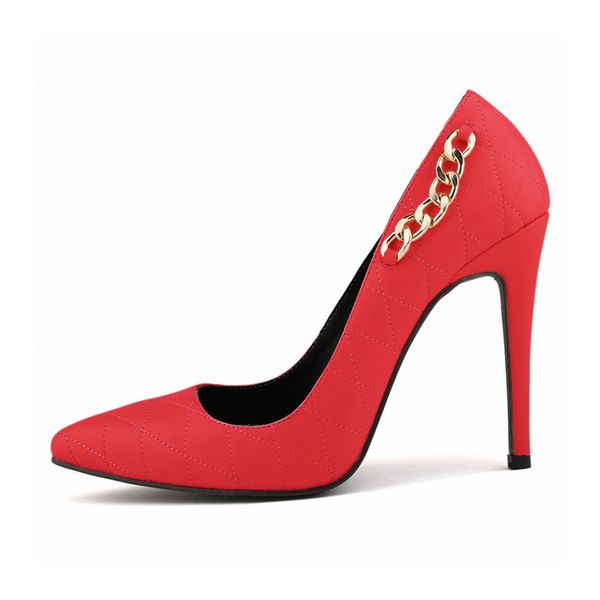mode new bride shoes women high style heels european finger pointed shoe bombs current decorative metal nolk-c0173 dp6t, Black
mode new bride shoes women high style heels european finger pointed shoe bombs current decorative metal nolk-c0173 dp6t, Black