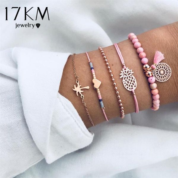 17km 5 pcs/set bohemian tassel beads charm bracelets set for women girls fashion pineapple heart geometric bracelet jewelry new1, Golden;silver
17km 5 pcs/set bohemian tassel beads charm bracelets set for women girls fashion pineapple heart geometric bracelet jewelry new1, Golden;silver