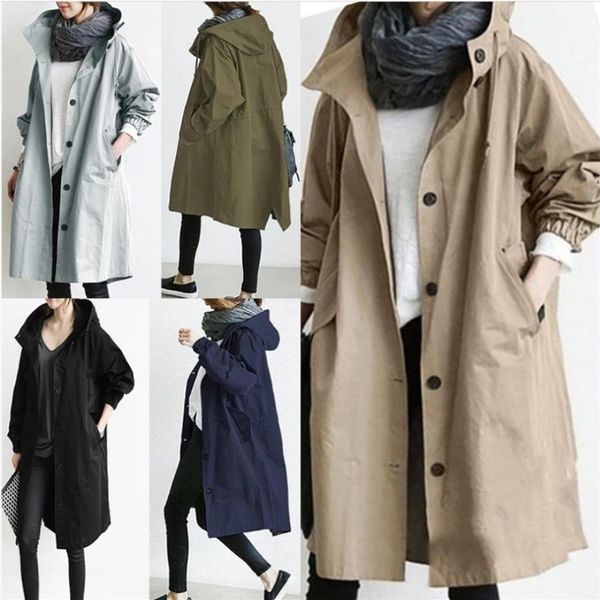 sport sashes office chic women's windbreaker jacket street fashion new abrigo mujer casual hooded casual autumn long polyester 210218, Tan;black
sport sashes office chic women's windbreaker jacket street fashion new abrigo mujer casual hooded casual autumn long polyester 210218, Tan;black