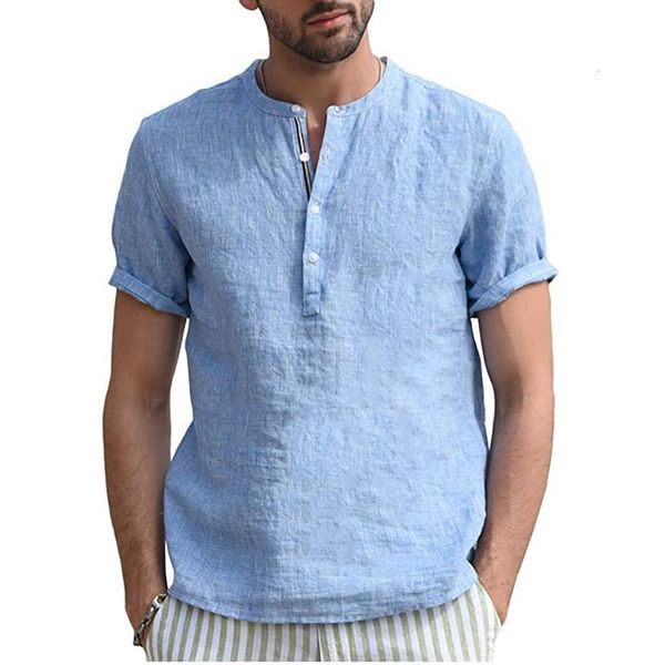 feitong men's casual blouse cotton linen shirt home solid color button solid short sleeve retro shirts blouse men shirt, White;black
feitong men's casual blouse cotton linen shirt home solid color button solid short sleeve retro shirts blouse men shirt, White;black