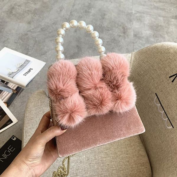 shoulder bags handmade fur bag winter holiday handle with pearl ladies bucket designer handbags
shoulder bags handmade fur bag winter holiday handle with pearl ladies bucket designer handbags