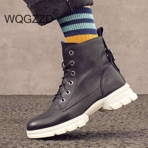 boots winter shoes women's genuine leather british style gladiator fashion rivet ankle mujer, Black
boots winter shoes women's genuine leather british style gladiator fashion rivet ankle mujer, Black