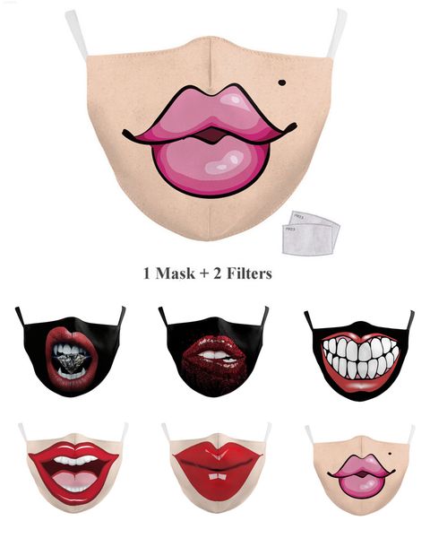 10pcs washable anti dust pm2.5 cotton face reusable fashion mouth mask