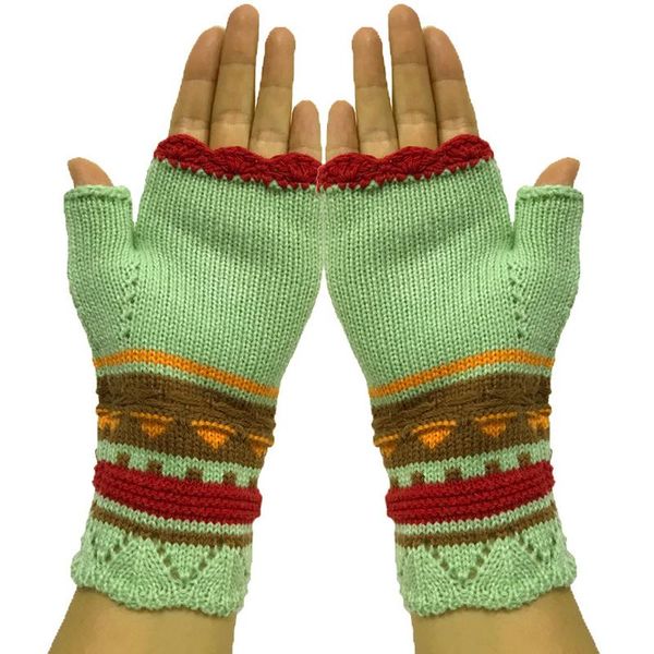 five fingers gloves stitching color floral embroidery knitted wrist sleeve fashion female winter fingerless cute colorful mittens lady, Blue;gray
five fingers gloves stitching color floral embroidery knitted wrist sleeve fashion female winter fingerless cute colorful mittens lady, Blue;gray