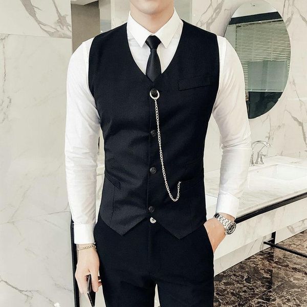 2020 new arrival dress vests for men slim fit mens suit vest male waistcoat gilet homme casual sleeveless formal business jacket1, Black;white
2020 new arrival dress vests for men slim fit mens suit vest male waistcoat gilet homme casual sleeveless formal business jacket1, Black;white