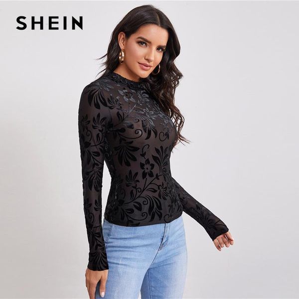shein black mock neck floral mesh sheer women 2021 spring long sleeve tees slim fitted elegant t-shirts, White
shein black mock neck floral mesh sheer women 2021 spring long sleeve tees slim fitted elegant t-shirts, White