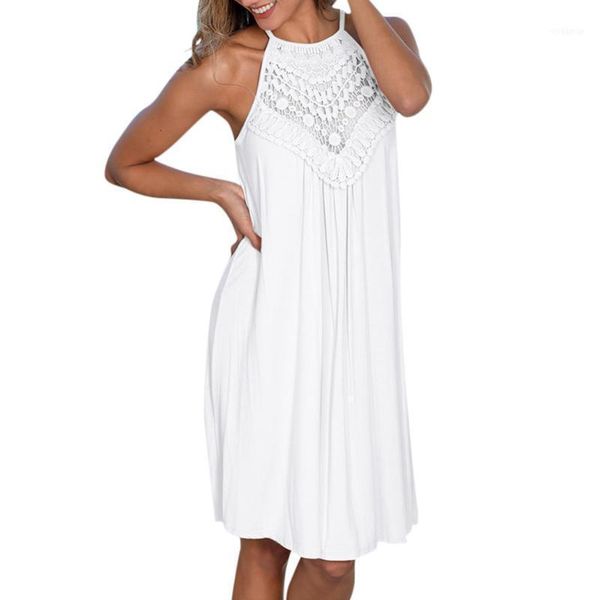 women sleeveless hollow out lace patchwork solid loose hem casual dress clothing female jupe femme womens faldas summer dress11, Black;gray
women sleeveless hollow out lace patchwork solid loose hem casual dress clothing female jupe femme womens faldas summer dress11, Black;gray