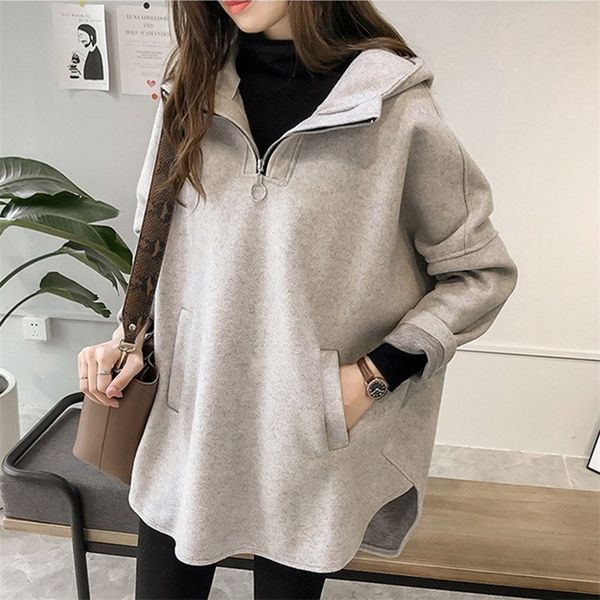 hoodie casual women autumn winter korean japan loose long sleeve zipper sweatshirts pullover hooded 201204, Black
hoodie casual women autumn winter korean japan loose long sleeve zipper sweatshirts pullover hooded 201204, Black