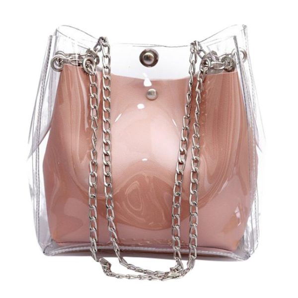 shoulder bags women small bucket plastic transparent totes composite chain bag pink female mini jelly handbags bolsa feminina #c
shoulder bags women small bucket plastic transparent totes composite chain bag pink female mini jelly handbags bolsa feminina #c