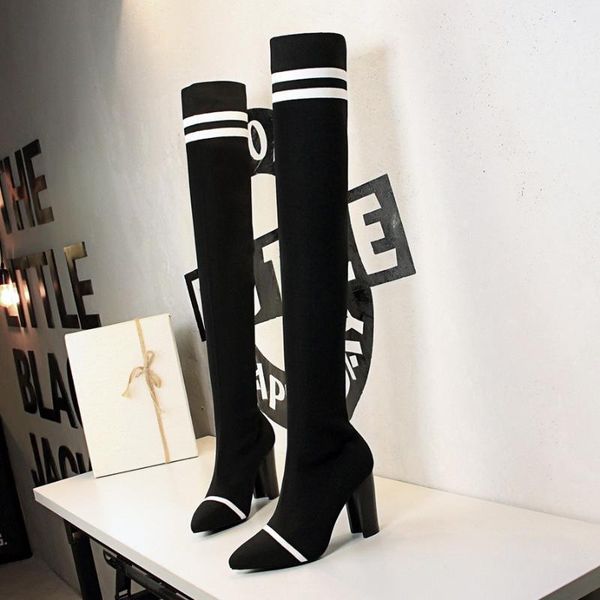 motorcycle boots women boots knee high heel 2019 female winter knitting thin feet thick heels high heels hair threads sexy1, Black
motorcycle boots women boots knee high heel 2019 female winter knitting thin feet thick heels high heels hair threads sexy1, Black