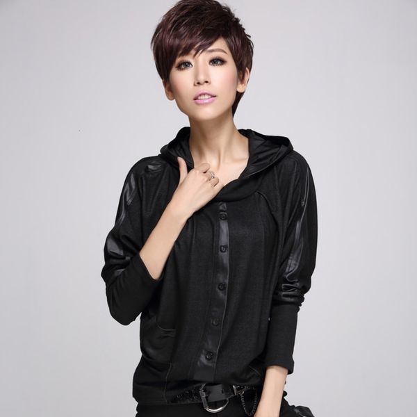 thin spring and autumn new style bat t-shirt street fashion cool individual splicing punk hooded long sleeve top, Black;gray
thin spring and autumn new style bat t-shirt street fashion cool individual splicing punk hooded long sleeve top, Black;gray