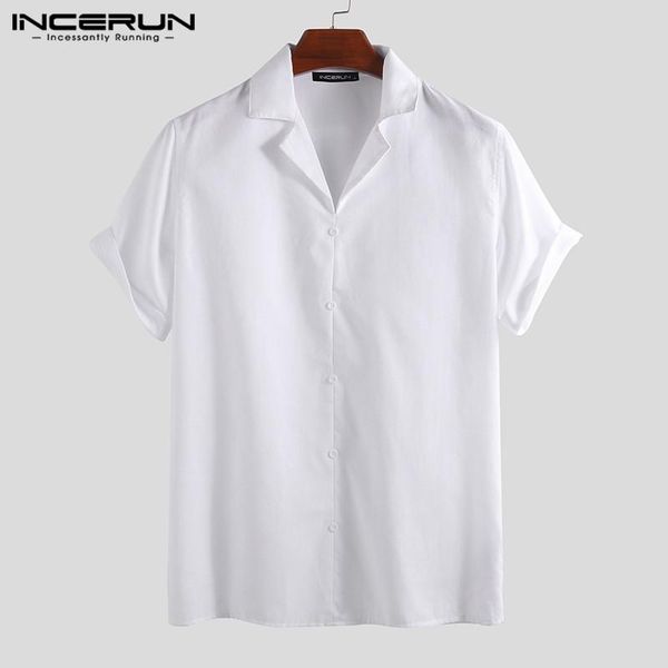 incerun solid color short sleeve shirts men casual lapel shirt business fitness chemise summer camisa masculina 5xl, White;black
incerun solid color short sleeve shirts men casual lapel shirt business fitness chemise summer camisa masculina 5xl, White;black