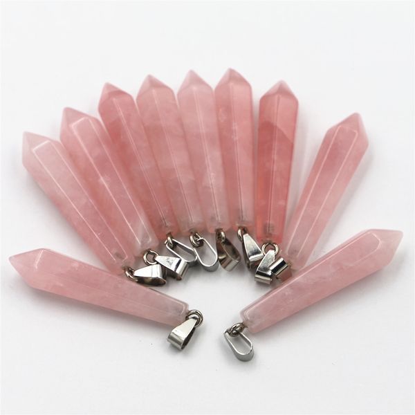 12pc fashion natural stone pendant point pink rose quartzs charm hexagon column jewelry q1209, Bronze;silver
12pc fashion natural stone pendant point pink rose quartzs charm hexagon column jewelry q1209, Bronze;silver