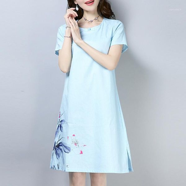 casual dresses summer elegant print o-neck dress women vintage cotton and linen short sleeve loose large size -xxl a-line women1, Black;gray
casual dresses summer elegant print o-neck dress women vintage cotton and linen short sleeve loose large size -xxl a-line women1, Black;gray