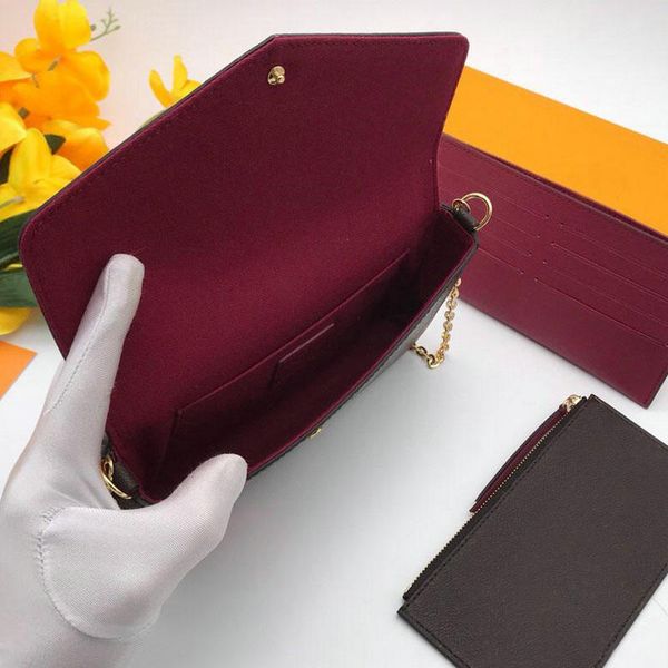 ladies félicie 3pieces chain in pochette bags handbag set holder embossing womens crossbody wallets m61276 shoulder purse 3 card 1 str pwca, Red;black
ladies félicie 3pieces chain in pochette bags handbag set holder embossing womens crossbody wallets m61276 shoulder purse 3 card 1 str pwca, Red;black