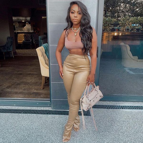 pu leather woman stacked pants high waist streetwear skinny bodycon pleated ruch pantalones de mujer women fashion faux leather, Black;white
pu leather woman stacked pants high waist streetwear skinny bodycon pleated ruch pantalones de mujer women fashion faux leather, Black;white