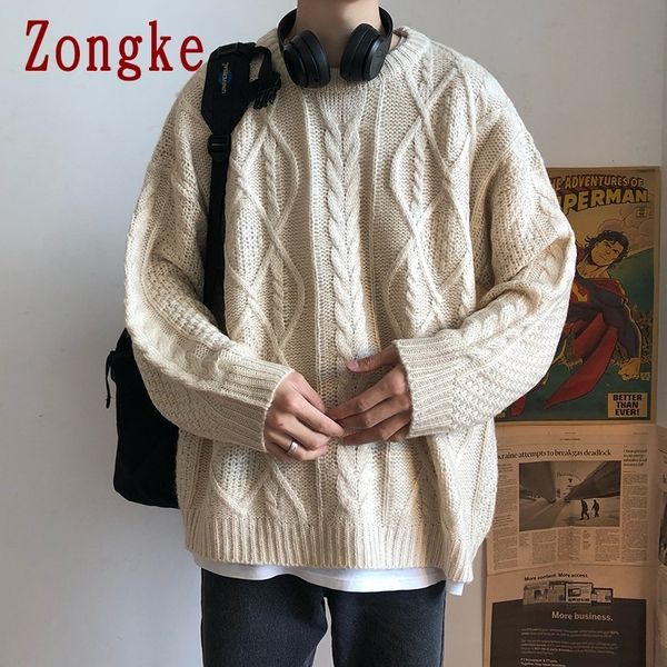zongke solid knitted sweater men winter mens clothes pullover mens sweaters black harajuku sweater new arrivals -2xl 201026, White;black
zongke solid knitted sweater men winter mens clothes pullover mens sweaters black harajuku sweater new arrivals -2xl 201026, White;black