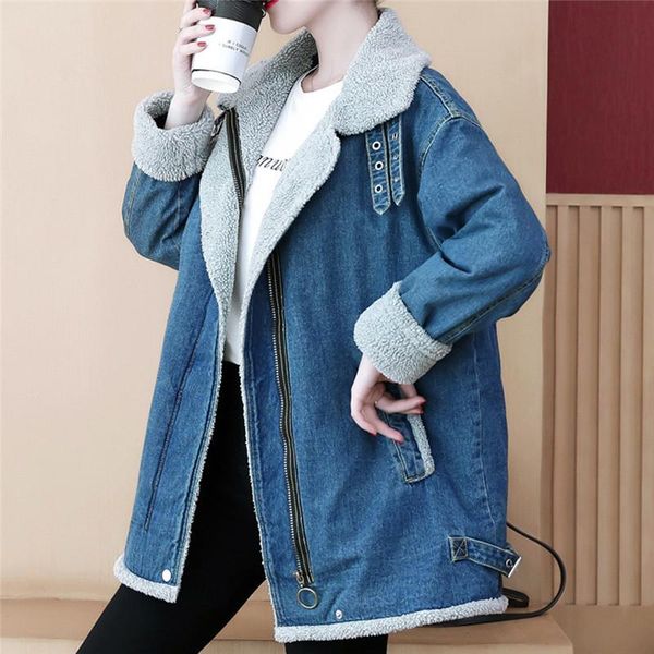 women's jackets winter lamb denim jacket coat women korean loose ins cotton-padded plus velvet warm coats chaqueta mujer o22, Black;brown
women's jackets winter lamb denim jacket coat women korean loose ins cotton-padded plus velvet warm coats chaqueta mujer o22, Black;brown