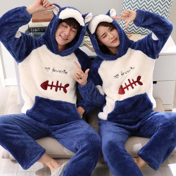 coral couple pyjamas, women's warm flannel, men's korean version of cute and sweet home wear1, Black;brown
coral couple pyjamas, women's warm flannel, men's korean version of cute and sweet home wear1, Black;brown