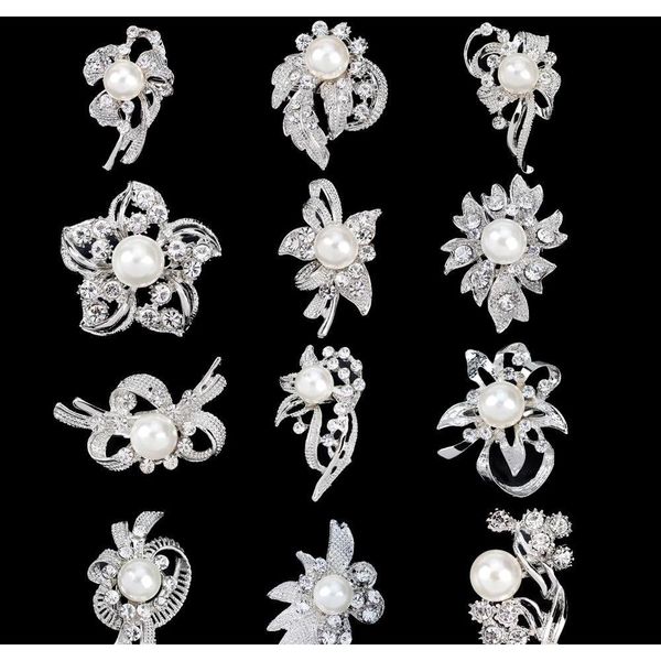 30% off silver tone small gold brooches clear rhinestone flower pin pearl wholesales jewelry wedding bridal accessor wmtlmx whole2019, Gray
30% off silver tone small gold brooches clear rhinestone flower pin pearl wholesales jewelry wedding bridal accessor wmtlmx whole2019, Gray