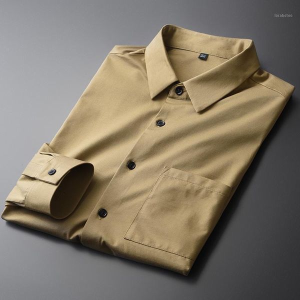 men's casual shirts minglu 100% cotton mens luxury khaki long sleeve dress spring and autumn slim fit male 4xl1, White;black
men's casual shirts minglu 100% cotton mens luxury khaki long sleeve dress spring and autumn slim fit male 4xl1, White;black