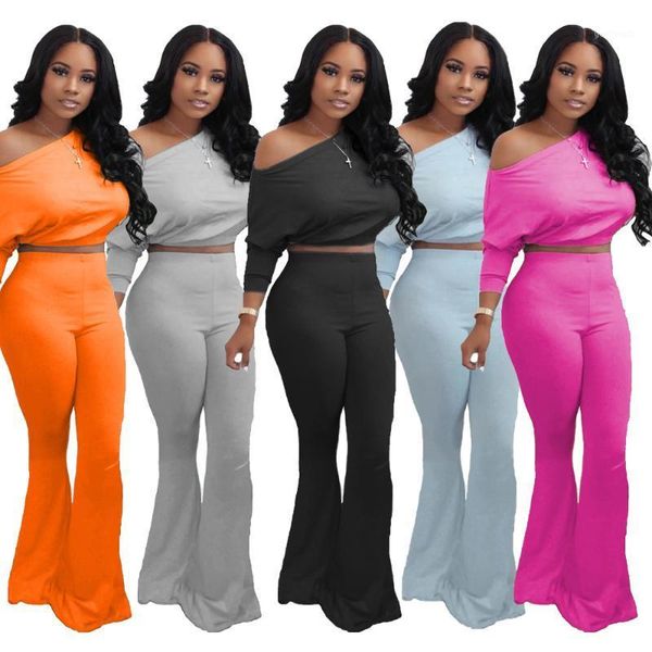 women's tracksuits 2021 autumn suit european and american women's solid color casual bat long-sleeved upper garment bell-bottom pa, Gray
women's tracksuits 2021 autumn suit european and american women's solid color casual bat long-sleeved upper garment bell-bottom pa, Gray