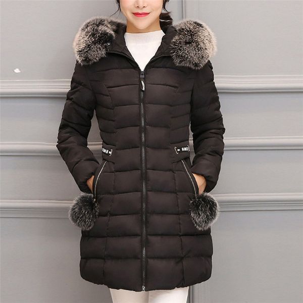 2019 new parkas female fur collar winter coat women thick cotton winter jacket women fashion outwear parkas for women slim coat t200114, Black
2019 new parkas female fur collar winter coat women thick cotton winter jacket women fashion outwear parkas for women slim coat t200114, Black