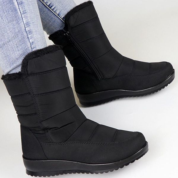 2020 waterproof boots women winter snow boots warm plush fur ankle casual ladies wedge shoes for women zip, Black
2020 waterproof boots women winter snow boots warm plush fur ankle casual ladies wedge shoes for women zip, Black