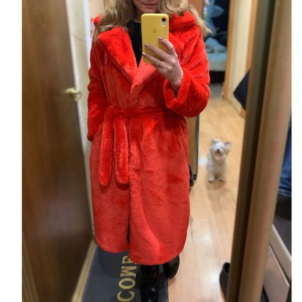 New Women Winter Warm Faux Fur Coat Thick Women Long Coat Turn Down Collar Women Warm Coat With Belt With Sash, Black
New Women Winter Warm Faux Fur Coat Thick Women Long Coat Turn Down Collar Women Warm Coat With Belt With Sash, Black