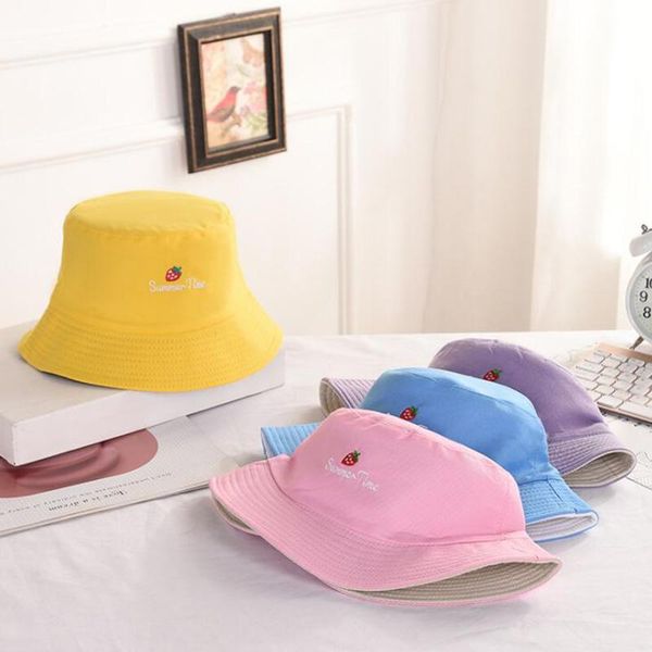 wide brim hats 1pc cute embroidered strawberry bucket unique double sided anti-uv sun fashion panama cap hip hop gorro, Blue;gray
wide brim hats 1pc cute embroidered strawberry bucket unique double sided anti-uv sun fashion panama cap hip hop gorro, Blue;gray