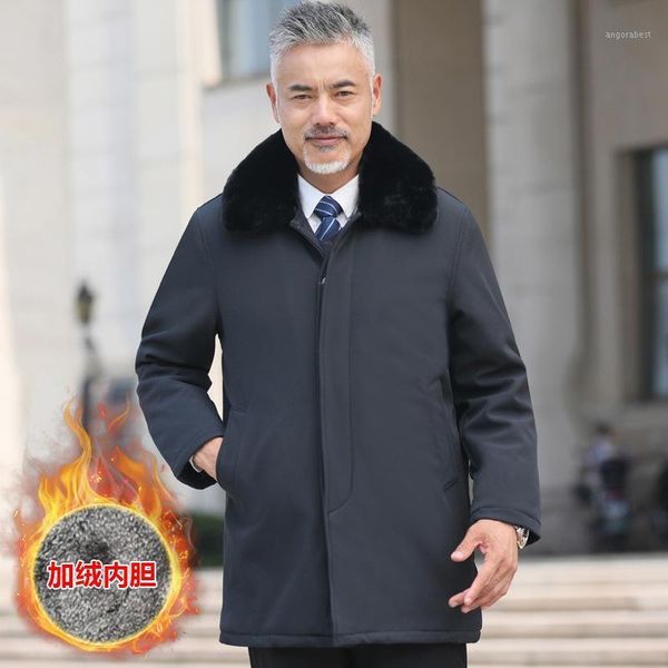 old man winter grandpa and velvet middle-aged man with thick cotton-padded jacket dad men's winter cotton-padded jacket1, Black 
old man winter grandpa and velvet middle-aged man with thick cotton-padded jacket dad men's winter cotton-padded jacket1, Black