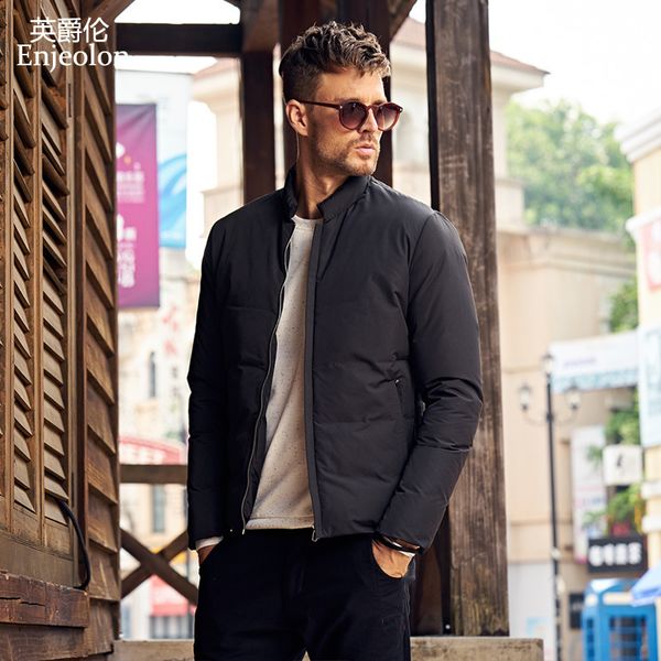 enjeolon brand thicken winter men light coat white duck warm down parka jacket mf0102 201114, Black
enjeolon brand thicken winter men light coat white duck warm down parka jacket mf0102 201114, Black