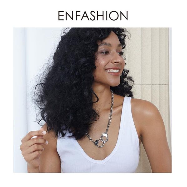 pendant necklaces enfashion big handcuffs for women stainless steel statement long necklace fashion jewelry wholesale 2021 p3085, Silver
pendant necklaces enfashion big handcuffs for women stainless steel statement long necklace fashion jewelry wholesale 2021 p3085, Silver