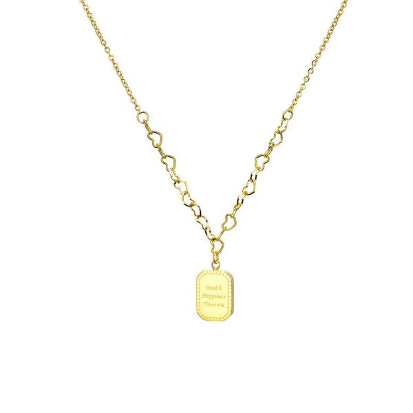 2002 classic english letter geometry square brand titanium steel versatile short clavicle chain accessories2020, Silver
2002 classic english letter geometry square brand titanium steel versatile short clavicle chain accessories2020, Silver