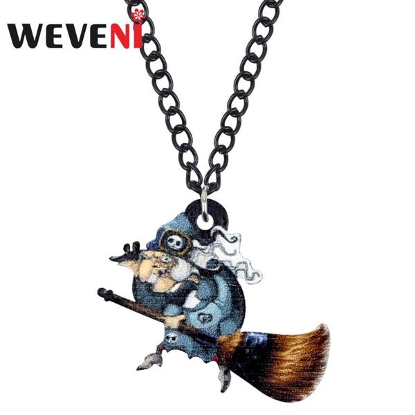 pendant necklaces weveni acrylic hallowen skull broom witch necklace chain festival decorations jewelry for women girls teen 2021 gift, Silver
pendant necklaces weveni acrylic hallowen skull broom witch necklace chain festival decorations jewelry for women girls teen 2021 gift, Silver