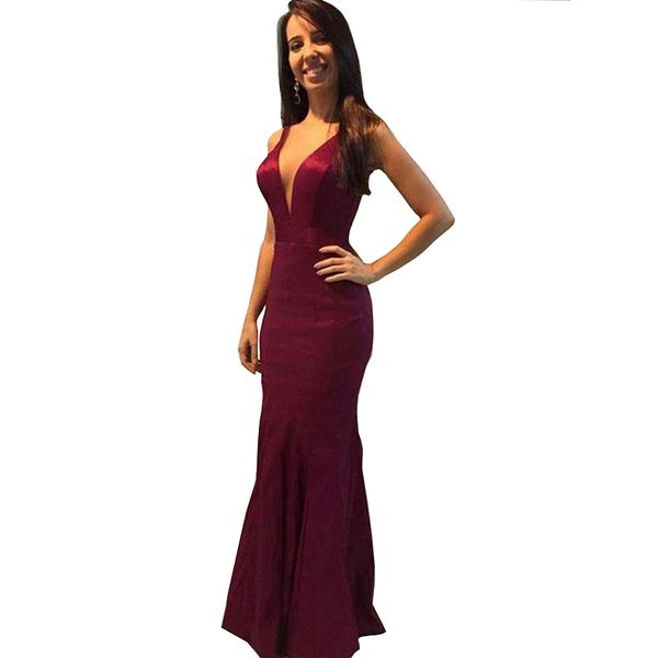 2020 gorgeous women backless bodycon mermaid dress v-neck sleeveless long prom dresses formal evening party gowns floor length bd001, Black;red
2020 gorgeous women backless bodycon mermaid dress v-neck sleeveless long prom dresses formal evening party gowns floor length bd001, Black;red