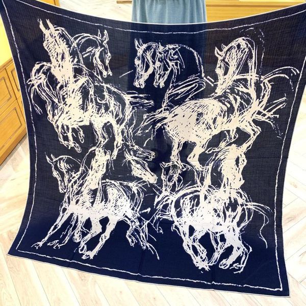 horse scarf women 30% silk 70% cashmere blended hand rolled edges 140*140cm shawl wrap 55''x55'' scarves, Blue;gray
horse scarf women 30% silk 70% cashmere blended hand rolled edges 140*140cm shawl wrap 55''x55'' scarves, Blue;gray