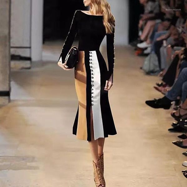 runway designer new fashion 2019 spring party black long sleeve mermaid half skirt elegant women's sets1, White
runway designer new fashion 2019 spring party black long sleeve mermaid half skirt elegant women's sets1, White