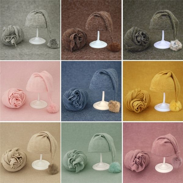 newborn pgraphy props cotton long tail hat swaddle set stretch baby pgraphy wraps blanket studio shooting accessories y201009
newborn pgraphy props cotton long tail hat swaddle set stretch baby pgraphy wraps blanket studio shooting accessories y201009