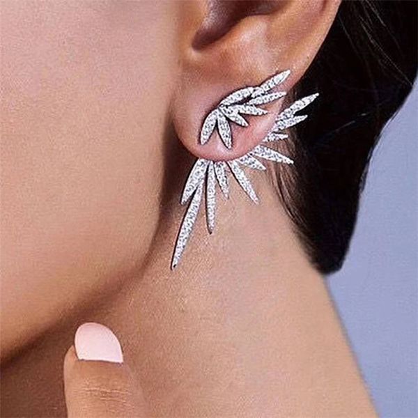 detachable geometry earring genteel personality elegant famous design leave copper zircon shiny stud earring fashion jewelry, Golden
detachable geometry earring genteel personality elegant famous design leave copper zircon shiny stud earring fashion jewelry, Golden