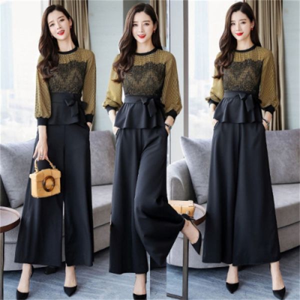 female plus size suits and korean sets leg drop pants femme piece women's clothes wholesale together x6q3, White
female plus size suits and korean sets leg drop pants femme piece women's clothes wholesale together x6q3, White