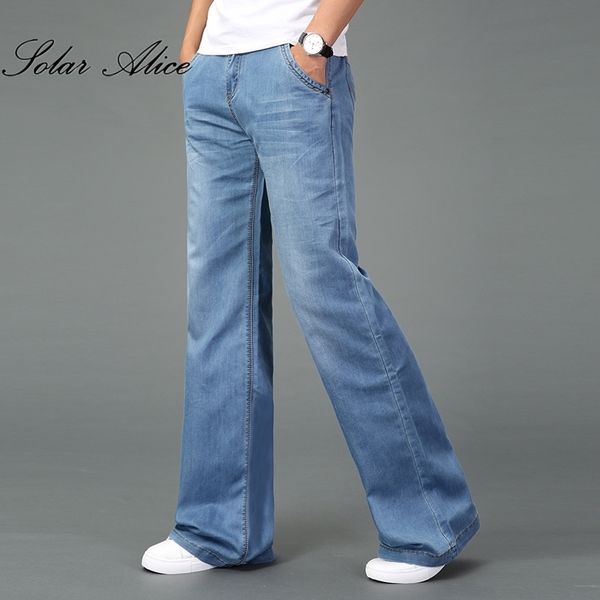 new men's spring autumn wide-leg jeans plus size business casual flare boot cut pants light blue trousers 201111
new men's spring autumn wide-leg jeans plus size business casual flare boot cut pants light blue trousers 201111