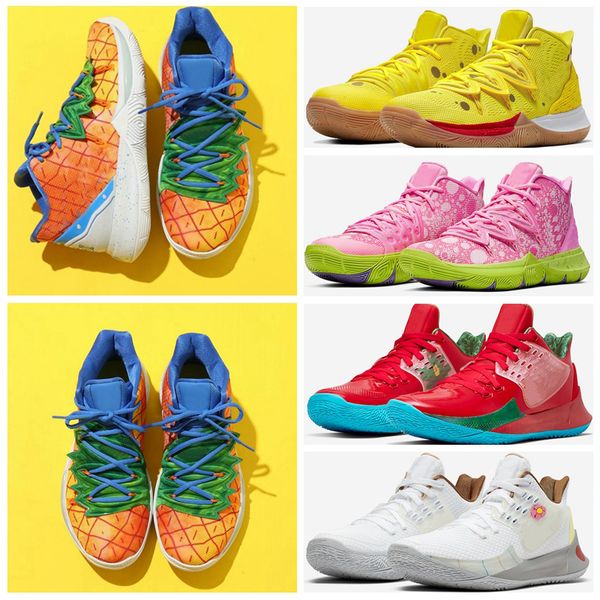 2020 sponge pineapple house 5 zapatos kyrie tv pe boots shoes for 20th anniversary irving 5s graffiti x multi-color designer sneakers, Black
2020 sponge pineapple house 5 zapatos kyrie tv pe boots shoes for 20th anniversary irving 5s graffiti x multi-color designer sneakers, Black
