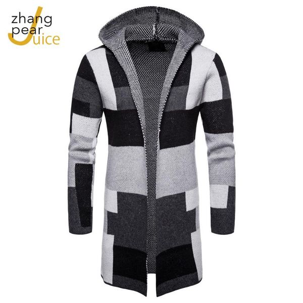 men's sweaters cardigan hooded fashion male long men patchwork color block black coat, White;black
men's sweaters cardigan hooded fashion male long men patchwork color block black coat, White;black