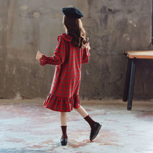 drs sve lotus autumn korean new girls' collar long red plaid princs shirt children's skirt 0e8n, Red;yellow
drs sve lotus autumn korean new girls' collar long red plaid princs shirt children's skirt 0e8n, Red;yellow