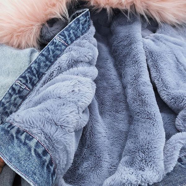 novo 2020 inverno jaqueta jeans com casacos de pele jean casaco feminino mais veludo quente parka mulher outerwear, Blue
novo 2020 inverno jaqueta jeans com casacos de pele jean casaco feminino mais veludo quente parka mulher outerwear, Blue