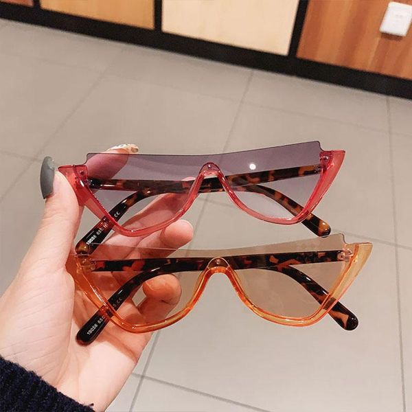 sunglasses trendy 2021 half frame cat eye women brand semi-rimless pink uv400 shades, White;black
sunglasses trendy 2021 half frame cat eye women brand semi-rimless pink uv400 shades, White;black