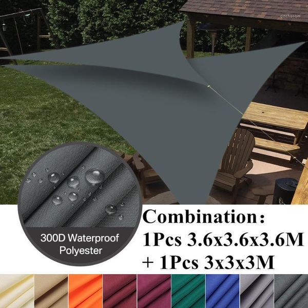 3.6x3.6x3.6m+3x3x3m grey beige triangle shade sail canopy awning 98%uv blockage water repellent for patio yard sun shelter1
3.6x3.6x3.6m+3x3x3m grey beige triangle shade sail canopy awning 98%uv blockage water repellent for patio yard sun shelter1