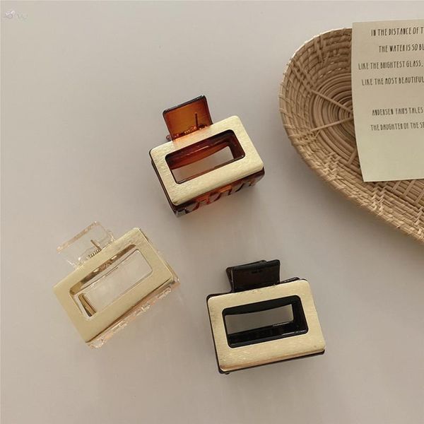 aomu korea women fashion metal acrylic hair vintage geometric hollow rectangle hair clips crab accessories
aomu korea women fashion metal acrylic hair vintage geometric hollow rectangle hair clips crab accessories