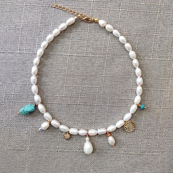chokers 2021 high-quality natural freshwater pearl necklace fashion small pendant decorated ethnic jewelry accessories for women charm, Golden;silver
chokers 2021 high-quality natural freshwater pearl necklace fashion small pendant decorated ethnic jewelry accessories for women charm, Golden;silver